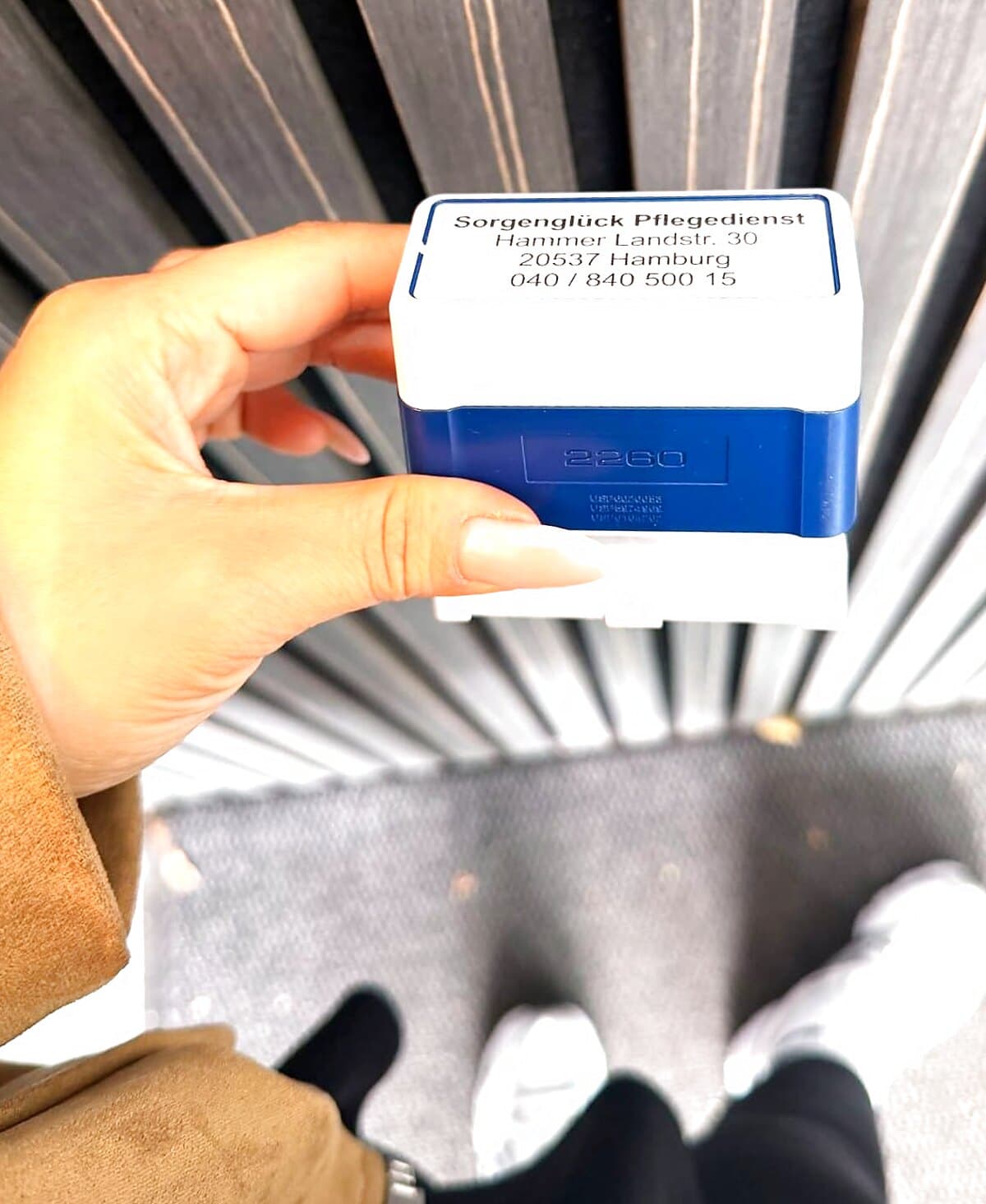 Firmenstempel von Sorgen-Glück mit der Adresse Hammer Landstraße 30, 20537 Hamburg